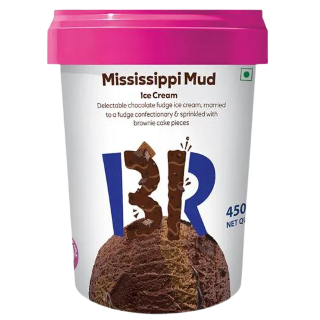 Baskin R Mississippi Mud Ice Cream Cup 450ml