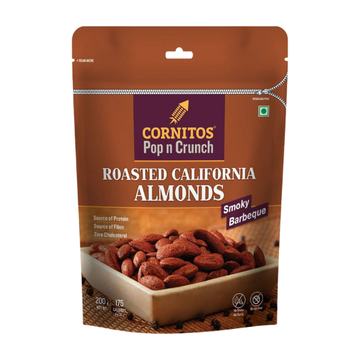 Cornitos Roasted California  Almonds (BBQ) 200Gm