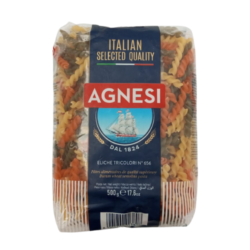 AGNESI PASTA ELICHE TRICOLOR 500GM