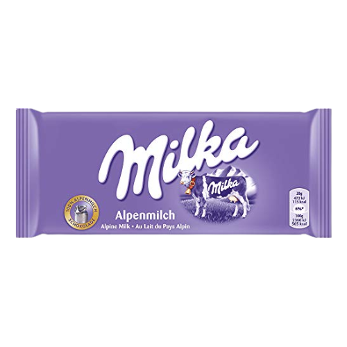Milka Alpine Milk Chocolate 90gm