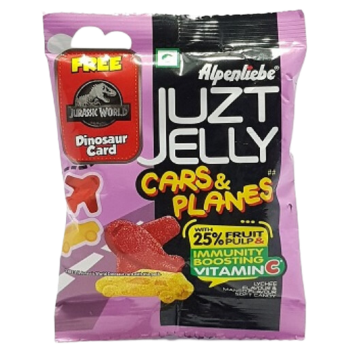 [R5141] Alpenliebe Juzt Jelly Cars & Planes Lychee & Mango Flavour 28.8g