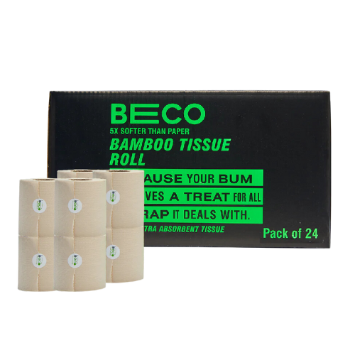 [R4422] Beco Bamboo Toilet Tissue Roll 3 ply Pack of 4
