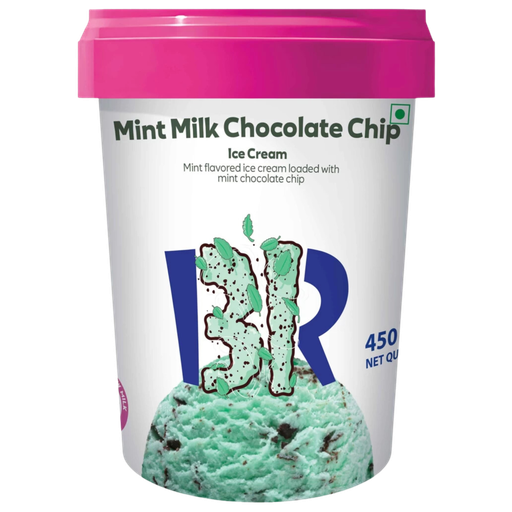 [R5309] Baskin R Mint Milk Chocolate Chip Ice Cream Cup 450ml