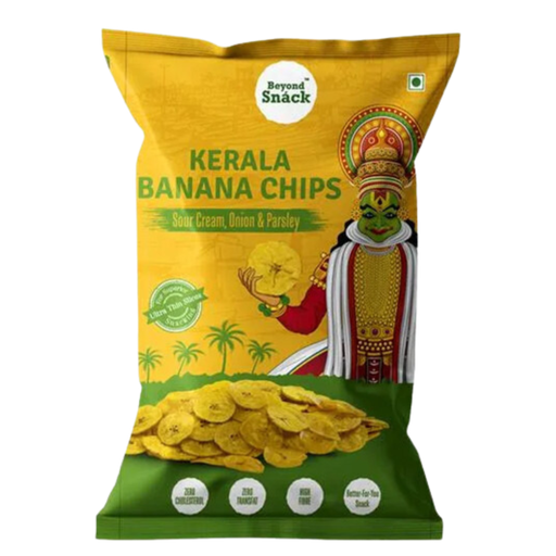 [R5334] Beyond Snack Kerala Banana Chips Sour Onion & Parsley 85gm