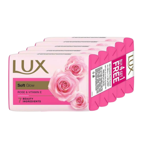 [R1196] Lux Rose & Vitamin E Soap 100 g (Pack of 4)