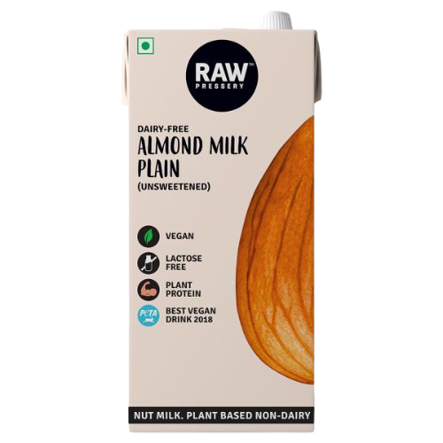 [R3702] Raw Pressery Almond milk - Plain (Tetra Pack) 1l