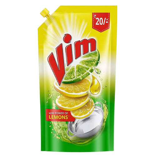 [R4844] Vim Drop Lemon Liquid Pouch 130ml