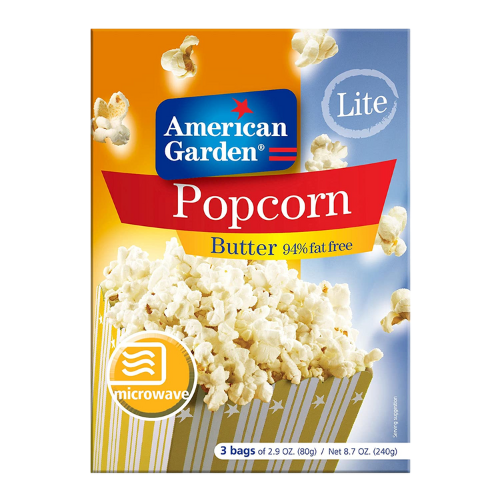 [R1858] American Garden Popcorn Butter Lite Flavor 240gm