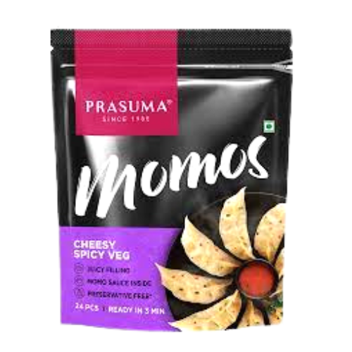 [R1916] Prasuma Momos - Cheesy Spicy Veg (Frozen) 10Pcs