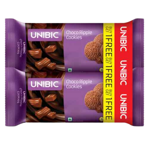 Unibic Choco Ripple Cookies 100gm (Buy 1 Get 1 Free)