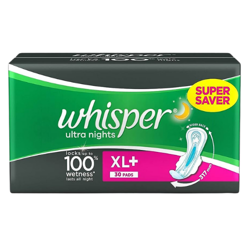 Whisper Ultra Bindazzz Nights Sanitary Pads XL+ 30U