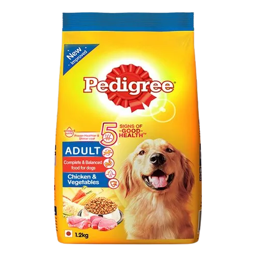 Pedigree Dry Pet Food - For Adult Dogs, Chicken & Vegetables 1.2kg