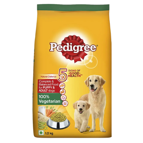 Pedigree Dry Dog Food 100% Vegetarian For Puppies & Adults 1.2kg