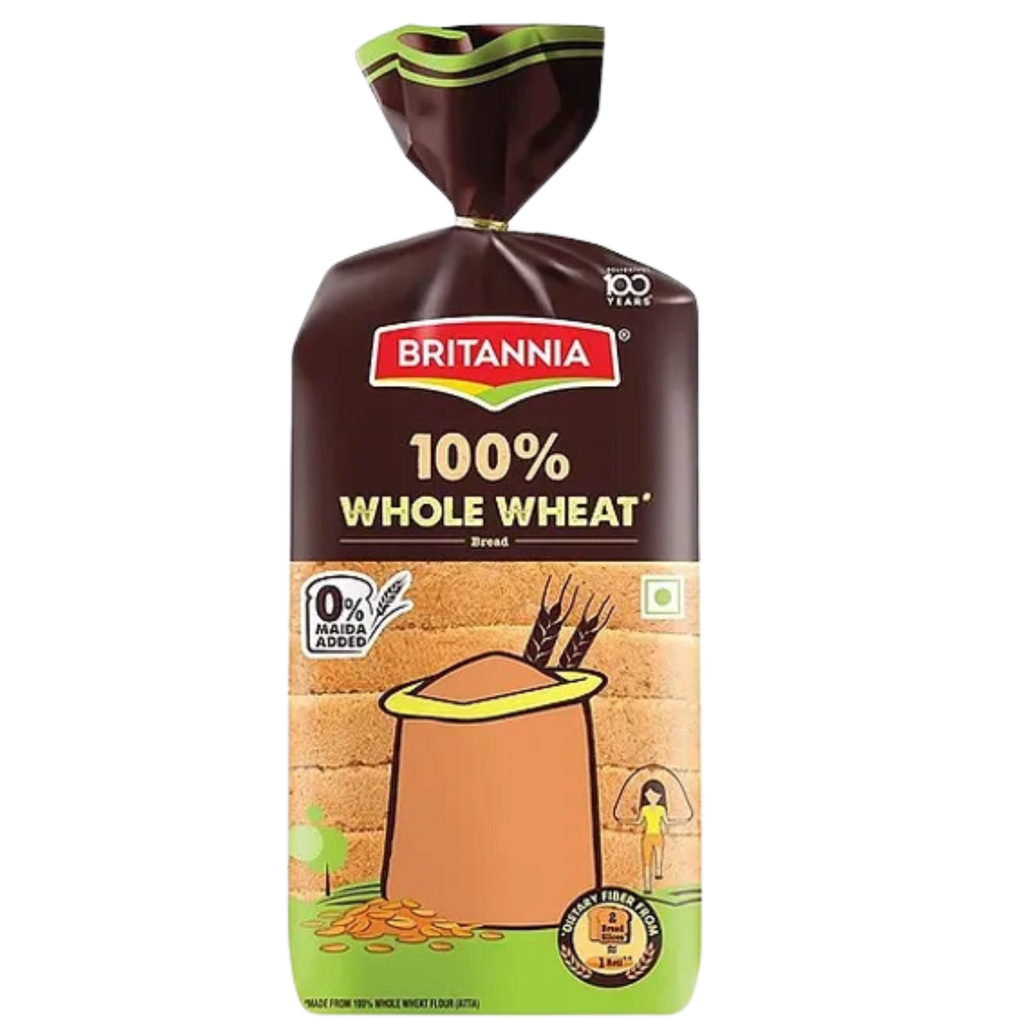 Britannia Bread Whole Wheat Bread 450 gm