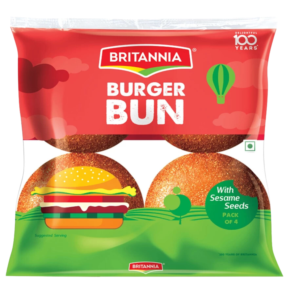 Britannia Burger Bun Bread 300gm