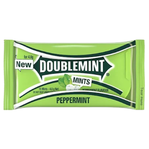 Wrigleys Doublemint - Spearmint Flavour Chewing Gum 3.8gm