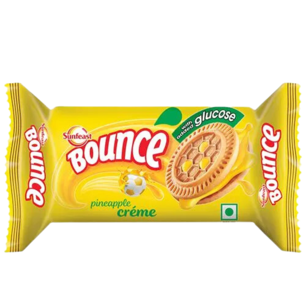 Sunfeast Bounce Pineapple Cream Biscuits 64gm