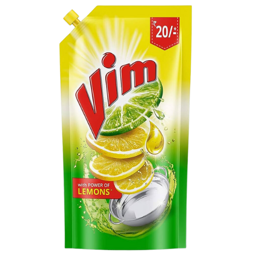 Vim Drop Lemon With Pudina Pouch 120ml