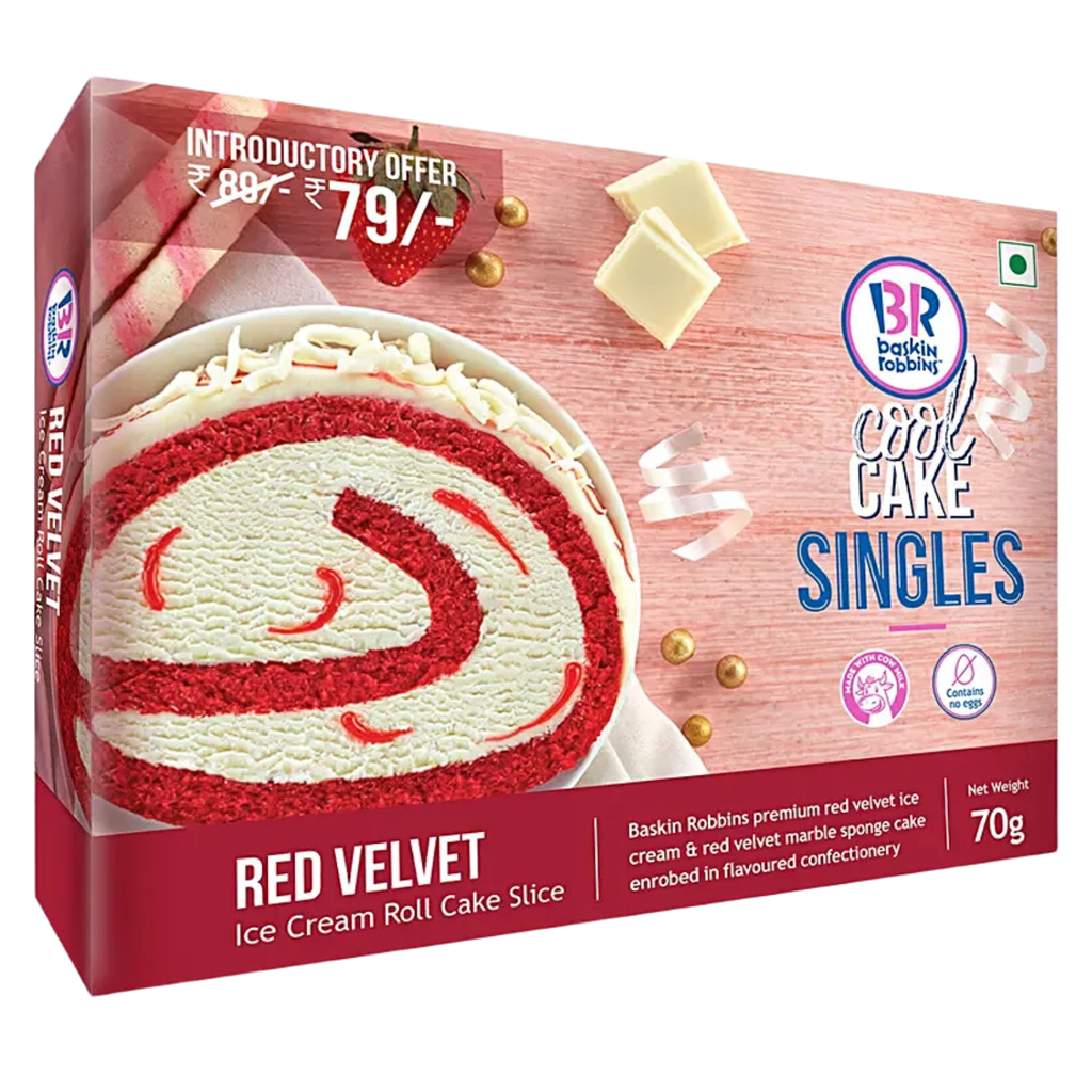 BR Red Velvet Cool Cake Slice Ice Cream 70gm