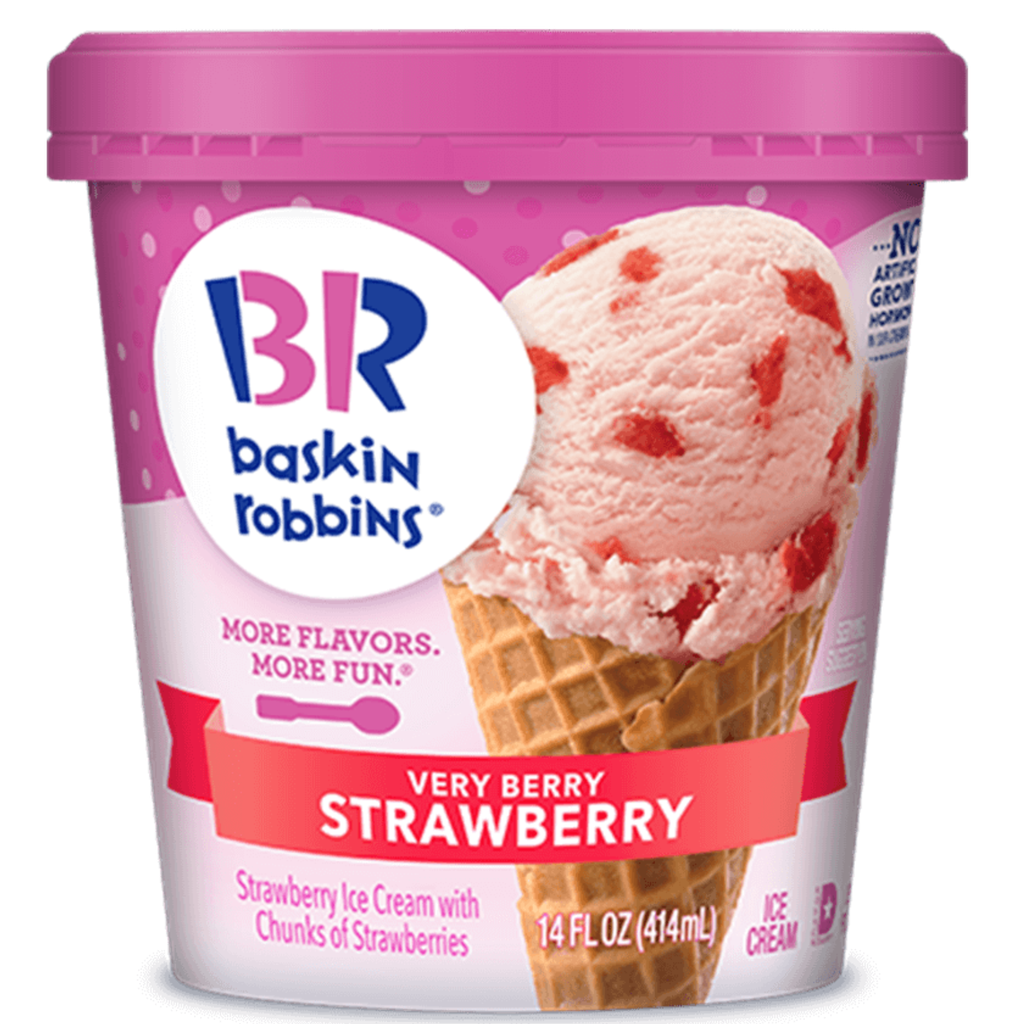 BR Very Berry Strawberry Ice Cream Cup 100ml