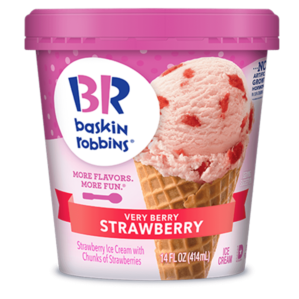 BR Very Berry Strawberry Ice Cream Cup 450ml