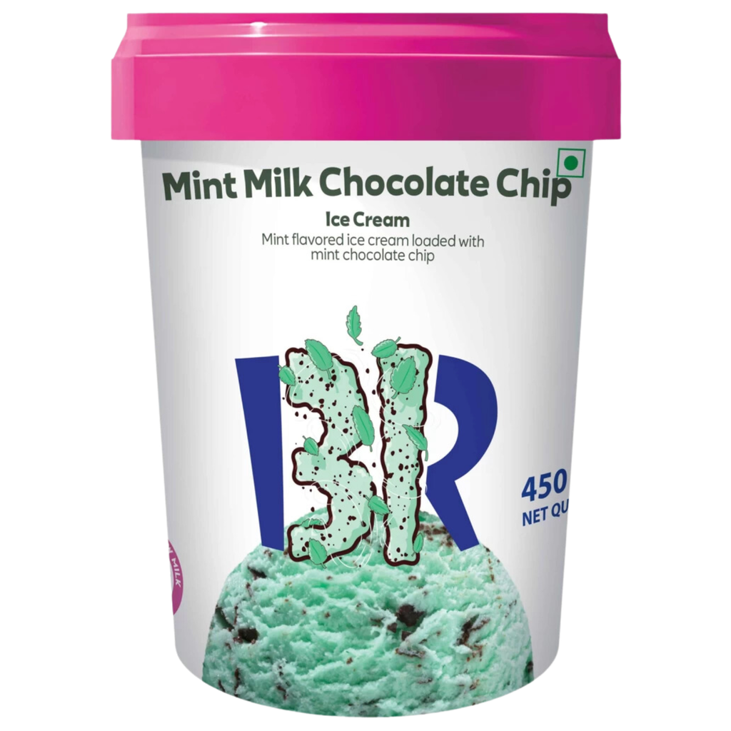 BR Mint Milk Chocolate Chip Ice Cream Cup 450ml