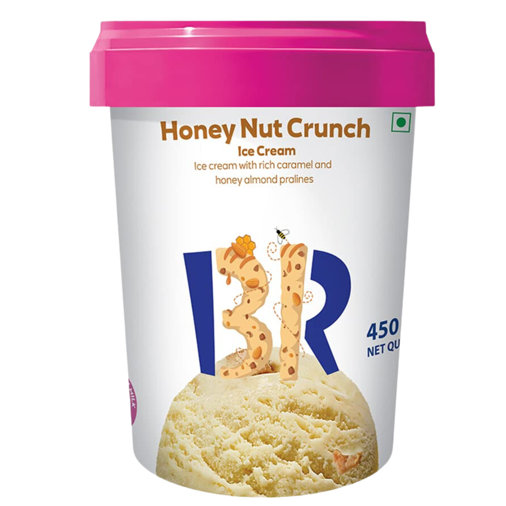 BR Honey Nut Crunch Ice Cream Cup 450ml