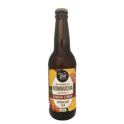Toyo Kombucha Strawberry Sparkling Tea Zero Sugar 330ml