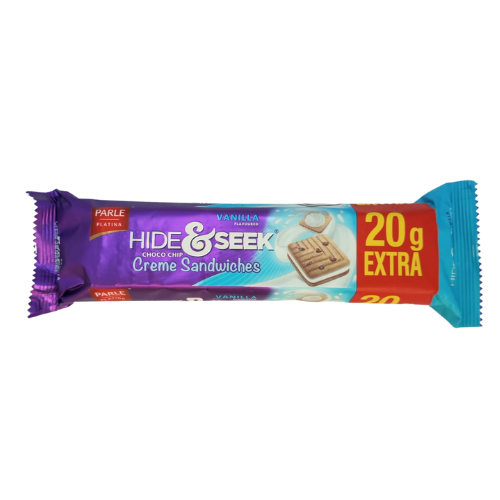 Parle Hide & Seek Choco Chip Creme Sandwich Vanilla 120gm