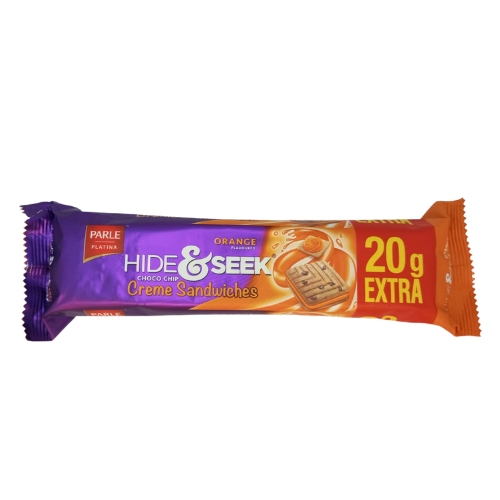 Parle Hide & Seek Choco Chip Creme Sandwich Orange  120gm