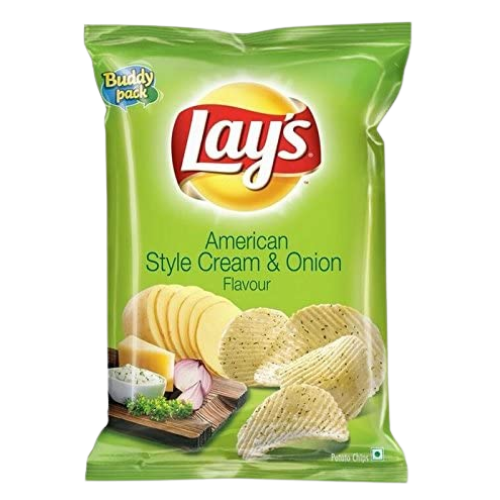 Lays American Style Cream & Onion Flavour 50Gm 20/mrp