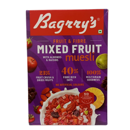 Bagrrys Fruit s Fibre Mixed Fruit Muesli 500gm