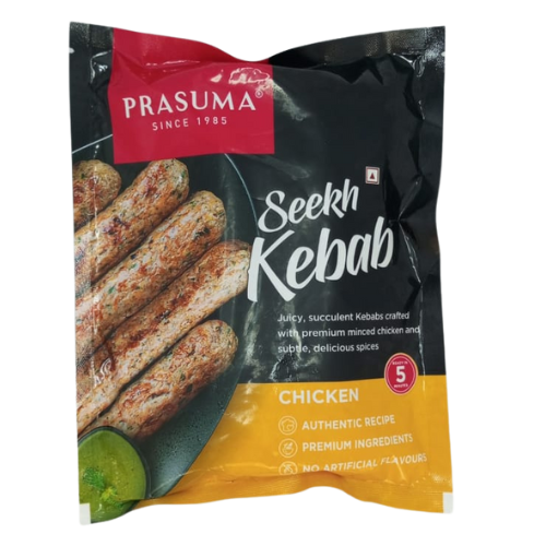 Prasuma Chicken Seekh Kebab (Frozen) 500gms