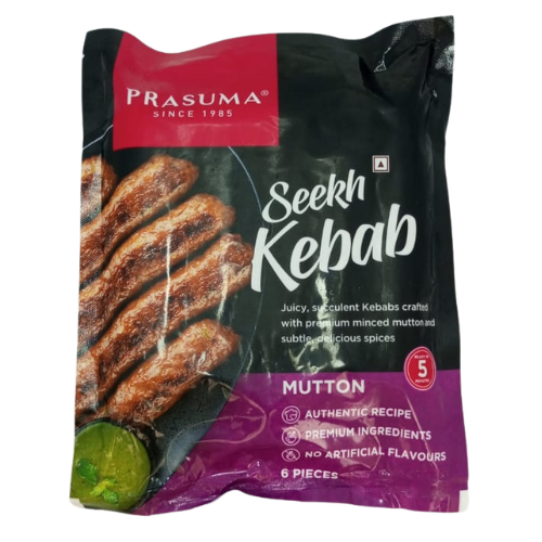 Prasuma Mutton Seekh Kebab (Frozen) 500gms