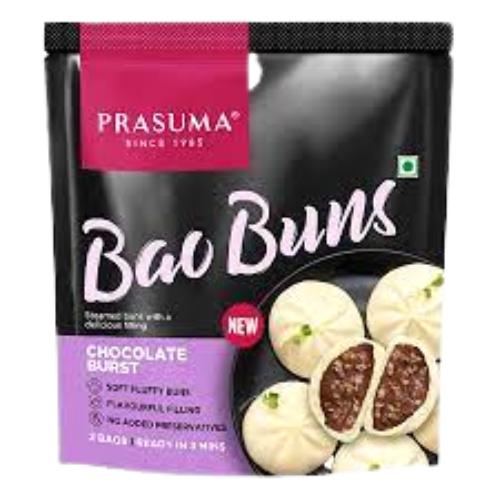 Prasuma Bao Buns - Chocolate Crunch (Frozen) 100g