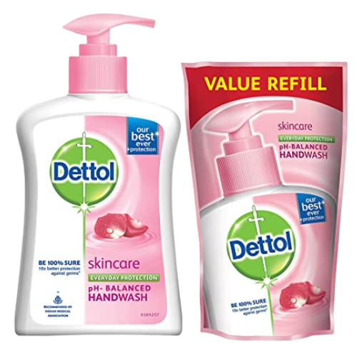 Dettol Skinecare Liquid Handwash 200ml + Refil Pouch