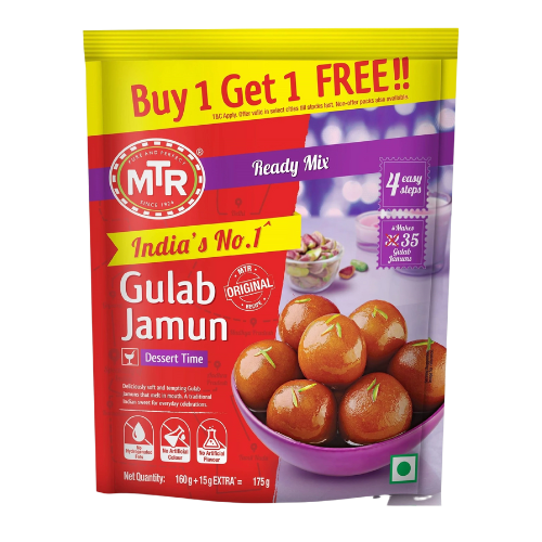 Mtr Gulab Jamun Powder (Buy1 Gate 1 Free) 175g