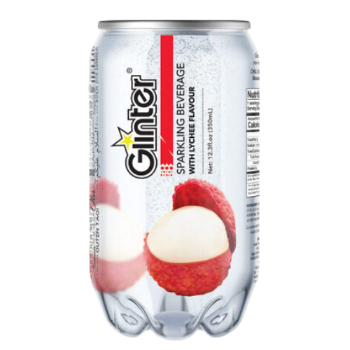 GLINTER SPARKLING BEVERAGE WITH LYCHEE 350 ML