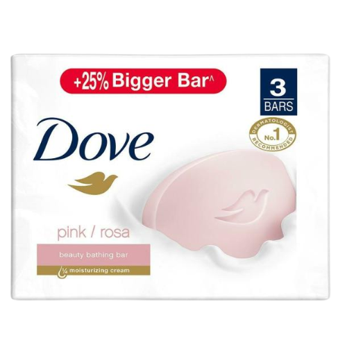 Dove Pink Rosa Beauty Bathing Bar, 125 g (Pack of 3)