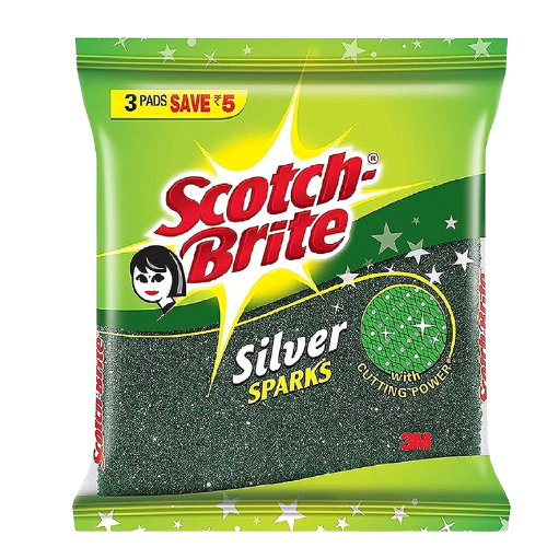 Scotch Brite Silver Sparks Scrub 6 p