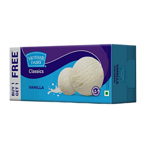 Mother Dairy Classic Vanilla Ice Cream Buy 1 Get 1