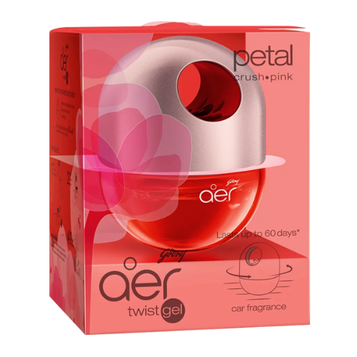 Godrej Aer - Twist Gel Car Fragrance (Crush Pink) 45gm