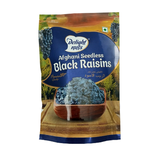 Delight Nuts Afghani Black Raisins 200gm