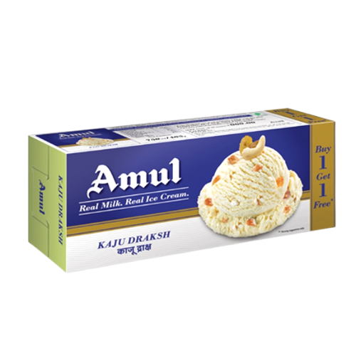 Amul Kaju Draksh Ice Cream (Buy 1 Get 1) 700ml