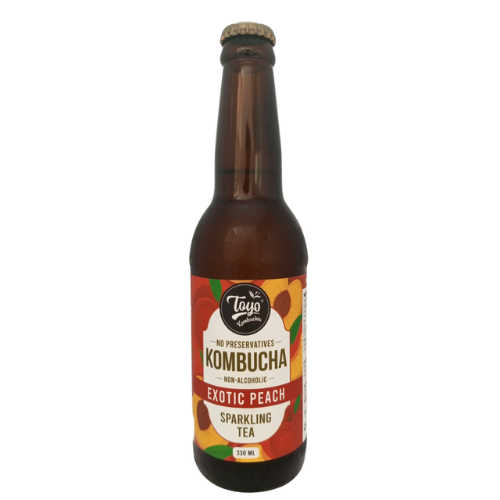 Toyo Kombucha Exotic Peach Sparkling Tea 330ml