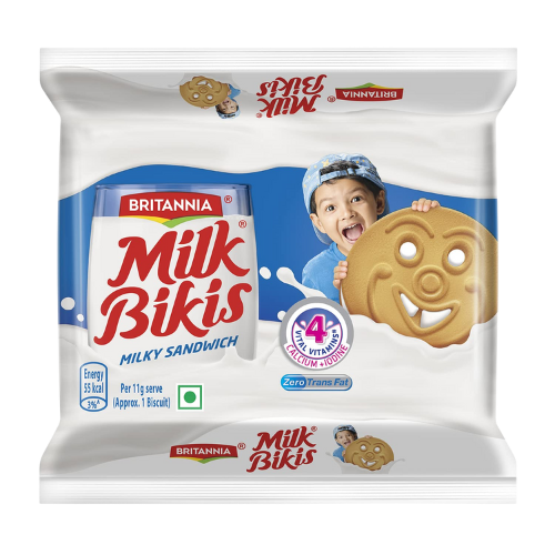 Britannia Milk Bikis Cream Biscuits 200gm