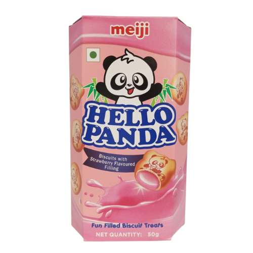 Meiji Hello Panda Strawberry Biscuits 50gm