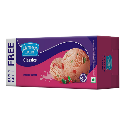 Mother Dairy Classic Tutti Fruiti Ice Cream (Buy 1 Get 1) 700ml