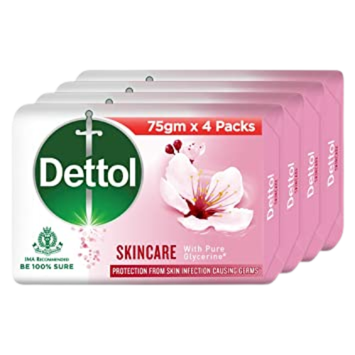 Dettol Skincare Bathing Soap 75gm (Pack Of 4)