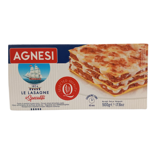 Agnesi Pasta Lasagne 500gm